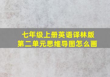 七年级上册英语译林版第二单元思维导图怎么画