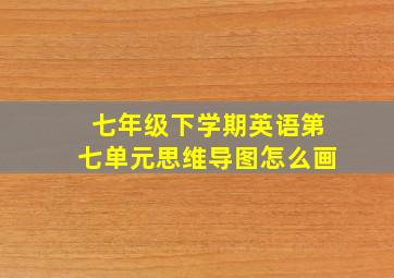 七年级下学期英语第七单元思维导图怎么画