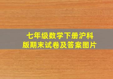 七年级数学下册沪科版期末试卷及答案图片