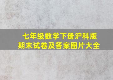 七年级数学下册沪科版期末试卷及答案图片大全