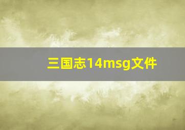 三国志14msg文件