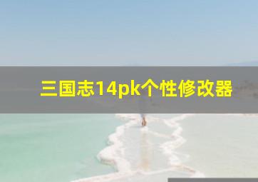 三国志14pk个性修改器