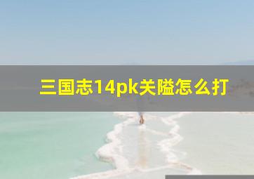 三国志14pk关隘怎么打