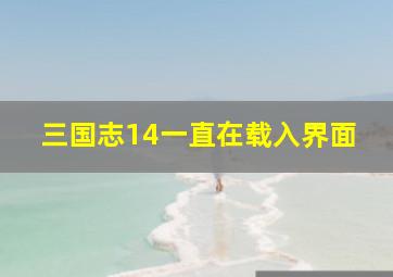 三国志14一直在载入界面