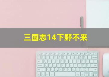 三国志14下野不来