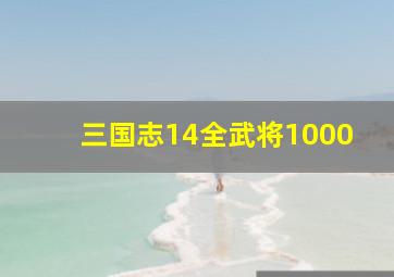 三国志14全武将1000