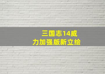 三国志14威力加强版新立绘