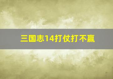 三国志14打仗打不赢