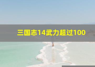 三国志14武力超过100