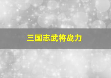 三国志武将战力