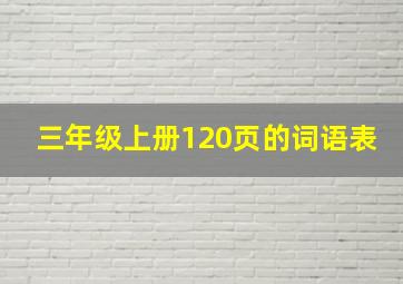 三年级上册120页的词语表