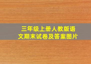 三年级上册人教版语文期末试卷及答案图片