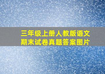 三年级上册人教版语文期末试卷真题答案图片