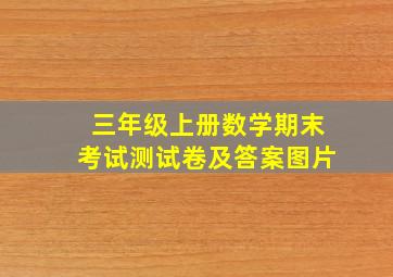 三年级上册数学期末考试测试卷及答案图片