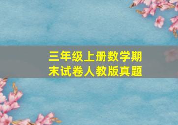 三年级上册数学期末试卷人教版真题