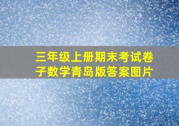 三年级上册期末考试卷子数学青岛版答案图片