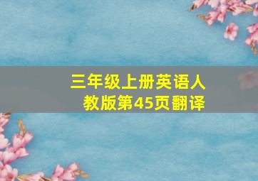 三年级上册英语人教版第45页翻译