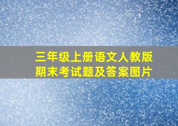 三年级上册语文人教版期末考试题及答案图片