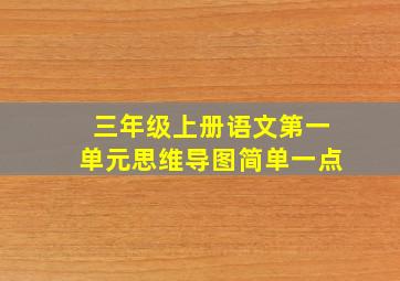 三年级上册语文第一单元思维导图简单一点