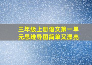 三年级上册语文第一单元思维导图简单又漂亮