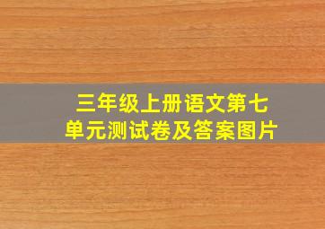 三年级上册语文第七单元测试卷及答案图片