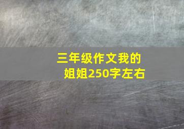 三年级作文我的姐姐250字左右