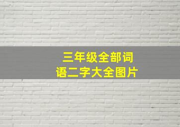 三年级全部词语二字大全图片