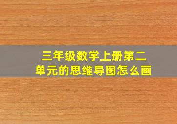 三年级数学上册第二单元的思维导图怎么画