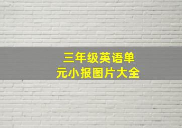 三年级英语单元小报图片大全