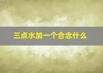 三点水加一个合念什么