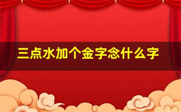 三点水加个金字念什么字