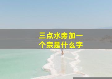 三点水旁加一个宗是什么字