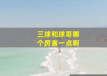 三球和球哥哪个厉害一点啊