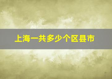 上海一共多少个区县市