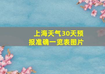 上海天气30天预报准确一览表图片