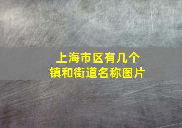 上海市区有几个镇和街道名称图片