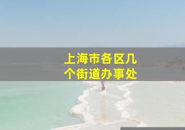 上海市各区几个街道办事处