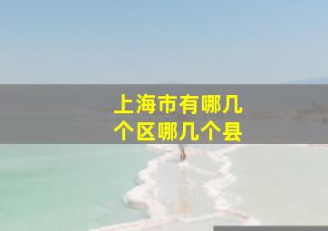 上海市有哪几个区哪几个县