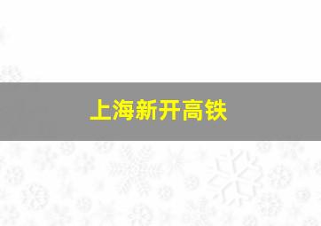 上海新开高铁