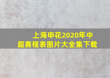 上海申花2020年中超赛程表图片大全集下载