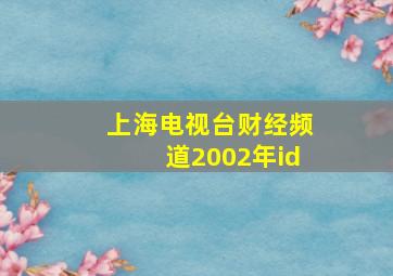 上海电视台财经频道2002年id