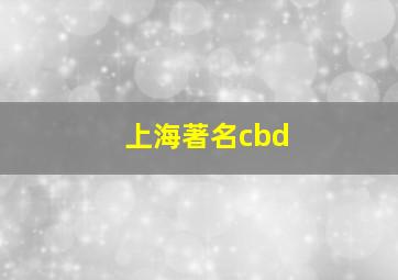 上海著名cbd