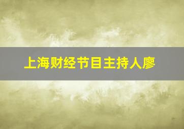 上海财经节目主持人廖