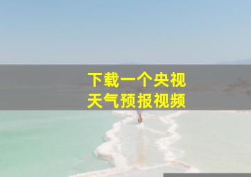 下载一个央视天气预报视频