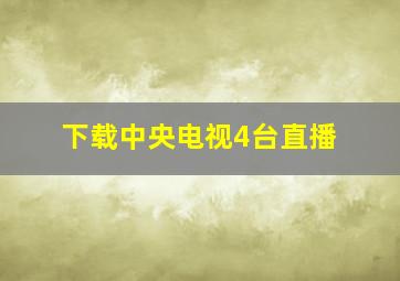 下载中央电视4台直播