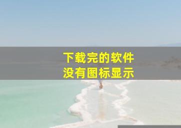 下载完的软件没有图标显示