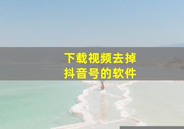 下载视频去掉抖音号的软件