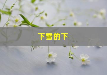 下雪的下