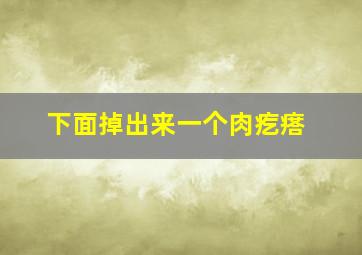 下面掉出来一个肉疙瘩