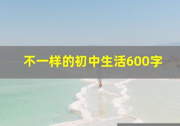 不一样的初中生活600字